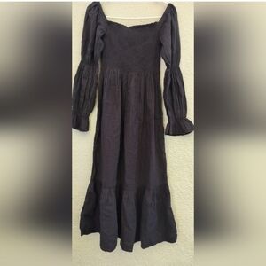 Quince Charcoal Long Sleeve Dress